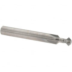 Accupro - 1/4° 1/4" Cut Diam, 1/8" Cut Width, 1/4" Shank, Solid Carbide Double-Angle Cutter - Apex Tool & Supply