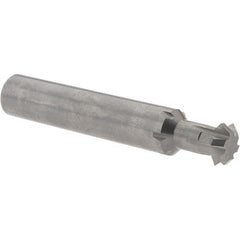 Accupro - 1/2° 1/2" Cut Diam, 0.187" Cut Width, 1/2" Shank, Solid Carbide Double-Angle Cutter - Apex Tool & Supply