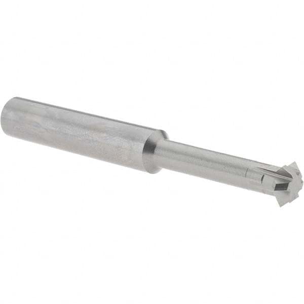 Accupro - 1/2° 1/2" Cut Diam, 0.187" Cut Width, 1/2" Shank, Solid Carbide Double-Angle Cutter - Apex Tool & Supply