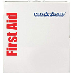 PRO-SAFE - Industrial First Aid Cabinet - 14"x13-1/4"x3-1/8", White, Metal - Apex Tool & Supply