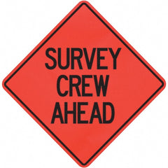 PRO-SAFE - "Survey Crew Ahead," 36" Wide x 36" High Vinyl Traffic Control Sign - Apex Tool & Supply