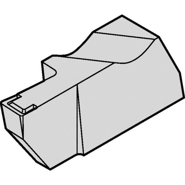 Kennametal - 4NGD K Grade KCU25, 5.5mm Cutting Width Carbide Grooving Insert - 1/2" Max Depth of Cut, Right Hand, 0.572mm Corner Radius, AlTiN Finish - Apex Tool & Supply