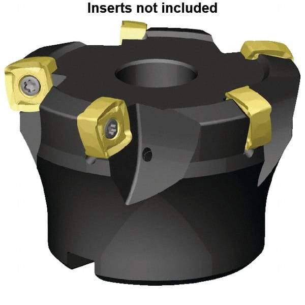 Kennametal - 6 Inserts, 100mm Cutter Diam, 2.5mm Max Depth of Cut, Indexable High-Feed Face Mill - 32mm Arbor Hole Diam, 50mm High, 7793VXO12 Toolholder, XO..1205.. Inserts, Series 7793 - Apex Tool & Supply