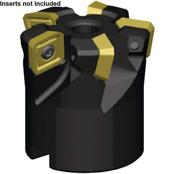 Kennametal - 5 Inserts, 28.82mm Cutter Diam, 0.065" Max Depth of Cut, Indexable High-Feed Face Mill - 3/4" Arbor Hole Diam, 1-3/4" High, KSSM Toolholder, SE.X443AE.N7... Inserts, Series KSSM - Apex Tool & Supply