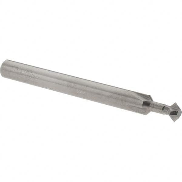 Accupro - 3/16° 3/16" Cut Diam, 0.093" Cut Width, 3/16" Shank, Solid Carbide Double-Angle Cutter - Apex Tool & Supply