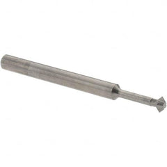 Accupro - 1/8° 1/8" Cut Diam, 0.062" Cut Width, 1/8" Shank, Solid Carbide Double-Angle Cutter - Apex Tool & Supply