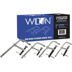 Wilton - Sliding Arm Clamp Sets Clamp Type: Standard Throat Depths (Decimal Inch): 2.2500; 4.7500; 5.5000 - Apex Tool & Supply