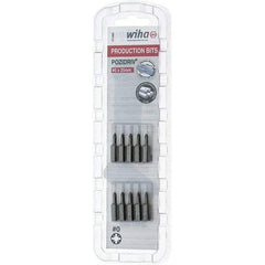 Wiha - 1/4" Drive, Pozidriv Screwdriver Bit - 1" OAL - Apex Tool & Supply