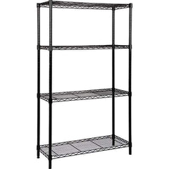 Quantum Storage - 4 Shelf Wire Shelving - Starter Unit - 24" Wide x 48" Deep x 63" High, - Apex Tool & Supply