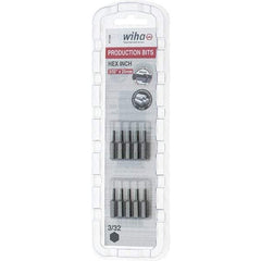 Wiha - 0.093" Hex Screwdriver Bit - 1/4" Drive, 1" OAL - Apex Tool & Supply