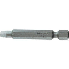 Wiha - #1" Square Size Power Bit - 1/4" Drive, 2" OAL - Apex Tool & Supply