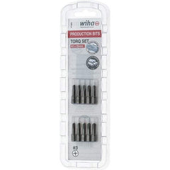 Wiha - 1/4" Drive, #3 Torq-Set Screwdriver Bit - 1" OAL - Apex Tool & Supply