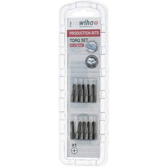 Wiha - 1/4" Drive, #1 Torq-Set Screwdriver Bit - 1" OAL - Apex Tool & Supply