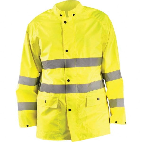 OccuNomix - Size S Hi-Viz Yellow Waterproof Jacket - Apex Tool & Supply