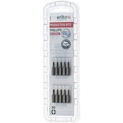 Wiha - #0, Phillips & Insert Screwdriver Bit - 1/4" Drive, 1" OAL - Apex Tool & Supply