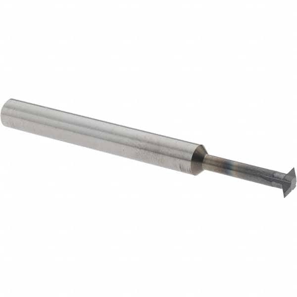 Accupro - 3/16° 3/16" Cut Diam, 0.055" Cut Width, 3/16" Shank, Solid Carbide Double-Angle Cutter - Apex Tool & Supply