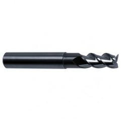 1" Dia. - 4" OAL - 45° Helix Bright Carbide End Mill - 3 FL - Apex Tool & Supply