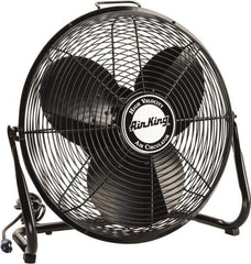 Air King - 18" Blade, 1/6 hp, 1,925, 2,575 & 3,400 CFM, Low Floor Stand Industrial Circulation Fan - Floor Stand, 110 Volts, 0.95/1.65 Amps, 3 Speed - Apex Tool & Supply