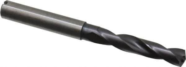 Guhring - 7.2mm 140° Spiral Flute Solid Carbide Screw Machine Drill Bit - FIREX Finish, Right Hand Cut, 41mm Flute Length, 79mm OAL, SU Point, Straight Shank, Through Coolant - Apex Tool & Supply