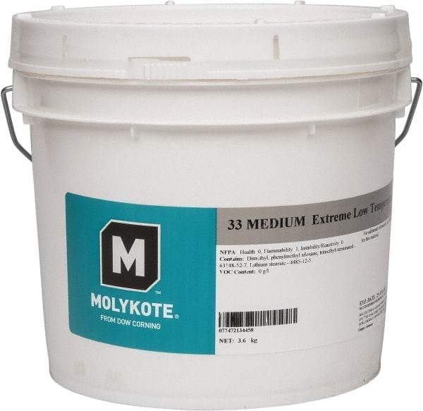 Dow Corning - 8 Lb Can Lithium Low Temperature Grease - Pink, Low Temperature, 400°F Max Temp, NLGIG 2, - Apex Tool & Supply