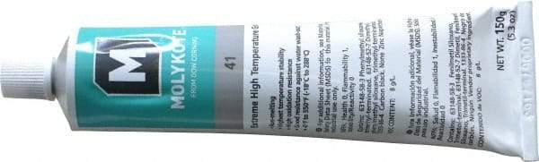 Dow Corning - 5.3 oz Tube Lithium High Temperature Grease - Black, High Temperature, 550°F Max Temp, NLGIG 2, - Apex Tool & Supply