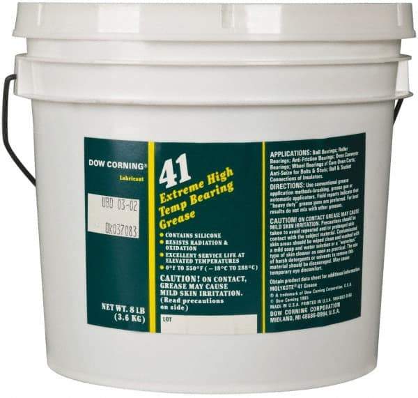 Dow Corning - 8 Lb Can Lithium High Temperature Grease - Black, High Temperature, 550°F Max Temp, NLGIG 2, - Apex Tool & Supply
