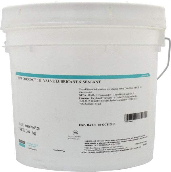 Dow Corning - 8 Lb Can Silicone/Moly Lubricant - White/Light Gray, -40°F to 392°F, Food Grade - Apex Tool & Supply