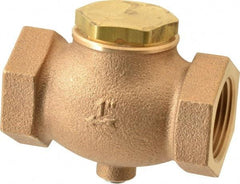 Conrader - 1" Bronze Check Valve - Inline, FNPT x FNPT - Apex Tool & Supply