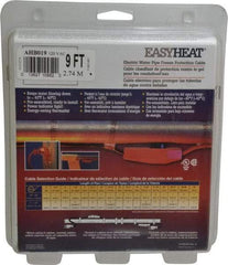 EasyHeat - 9' Long, Preassembled, Fixed Length, Fixed Wattage, Protection Heat Cable - 120 Input Volts, 63 Watts - Apex Tool & Supply