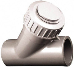 Simtech - 1/2" Pipe, Socket Ends, PVC Y-Strainer - 150 psi Pressure Rating - Apex Tool & Supply