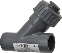 Simtech - 3/4" Pipe, Socket Ends, PVC Y-Strainer - 150 psi Pressure Rating - Apex Tool & Supply