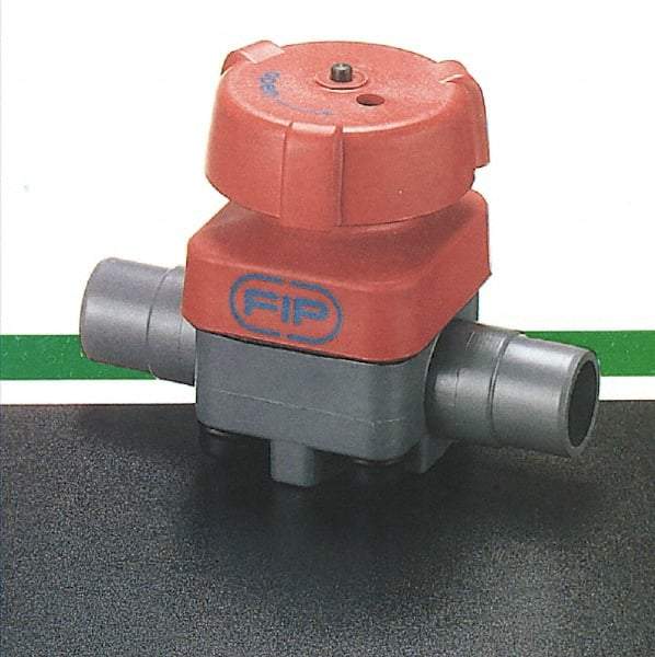 Simtech - 2" Pipe, 150 Max psi, Diaphragm Valve - Spigot End Connection, PVC, EPDM Seal - Apex Tool & Supply