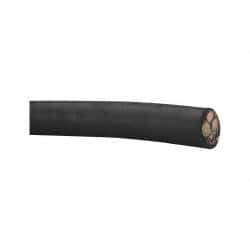 Made in USA - 250', 4/4 Gauge/Conductors, Black, Green, Red & White Indoor & Outdoor Replacement Cord - 0 Receptacles, 60 Amps, 600 Volts, UL SOOW - Apex Tool & Supply
