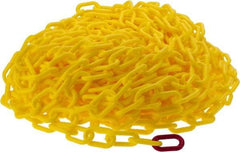 PRO-SAFE - 100' Long x 2" Wide Plastic Heavy-Duty Chain - Yellow - Apex Tool & Supply