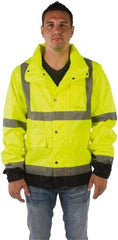 Utility Pro Wear - Size M, Yellow, Rain Jacket - 5 Pockets - Apex Tool & Supply