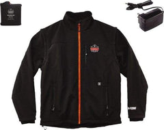 Ergodyne - Size XL Heated & Cold Weather Jacket - Black, Polyester, Zipper Closure, 42 to 46" Chest - Apex Tool & Supply