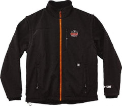 Ergodyne - Size M Heated & Cold Weather Jacket - Black, Polyester, Zipper Closure, 36 to 38" Chest - Apex Tool & Supply