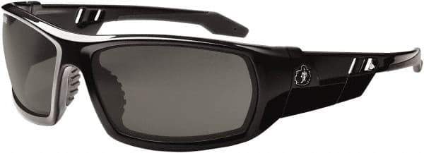 Ergodyne - Smoke Lenses, Framed Safety Glasses - Uncoated Lenses, Size Universal, Wrap Around - Apex Tool & Supply