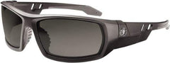 Ergodyne - Smoke Lenses, Framed Safety Glasses - Uncoated Lenses, Size Universal, Wrap Around - Apex Tool & Supply
