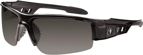 Ergodyne - Smoke Lenses, Framed Safety Glasses - Uncoated Lenses, Size Universal, Wrap Around - Apex Tool & Supply