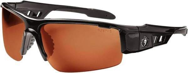 Ergodyne - Copper Lenses, Framed Safety Glasses - Uncoated Lenses, Size Universal, Wrap Around - Apex Tool & Supply