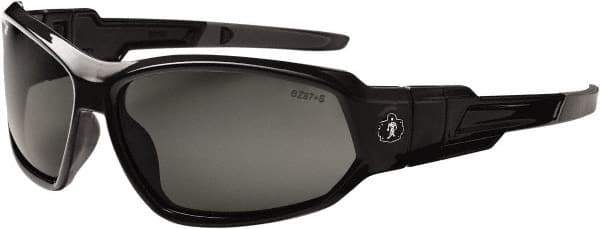 Ergodyne - Smoke Lenses, Framed Polarized Glasses - Uncoated Lenses, Size Universal, Wrap Around - Apex Tool & Supply