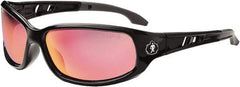 Ergodyne - Red Lenses, Framed Safety Glasses - Uncoated Lenses, Size Universal, Wrap Around - Apex Tool & Supply