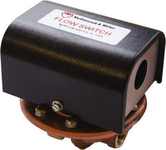 McDonnell & Miller - 100 psi, Brass Housing, Adjustable Paddle Flow Switch - 0.41 Flow Set Point, 1,863 Flow Point cc/min, 0.41 1.81 GPM, 120/240 Voltage, 1/2 Inch Thread Size - Apex Tool & Supply