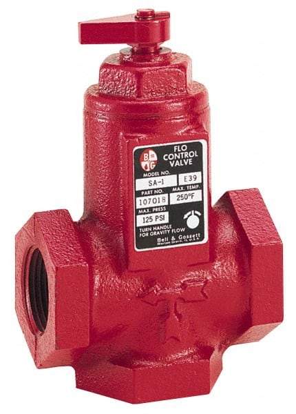 Bell & Gossett - 1-1/4" Pipe, Cast Iron Manually Operated Plumbing Valve - Buna Seal, FNPT - Apex Tool & Supply