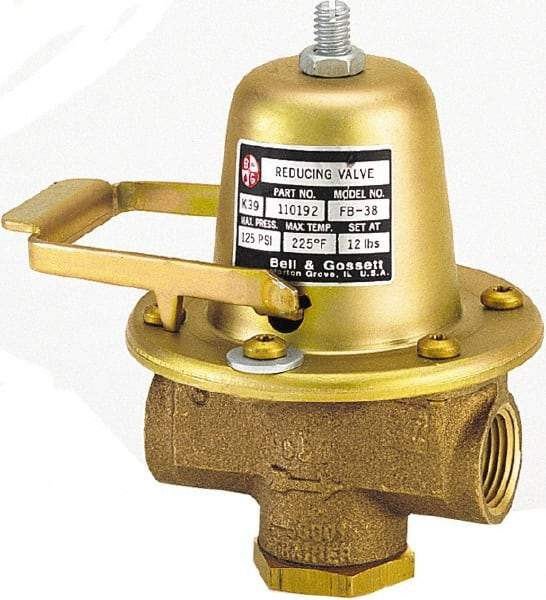 Bell & Gossett - 1/2" Inlet, 1/2" Outlet, FNPT, Pressure Relief Valve - 125 Max psi, Lead Free Brass - Apex Tool & Supply