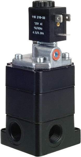 ARO/Ingersoll-Rand - Pilot-Operated Solenoid Valves Valve Type: 3-Way Poppet Actuator Type: Solenoid - Apex Tool & Supply