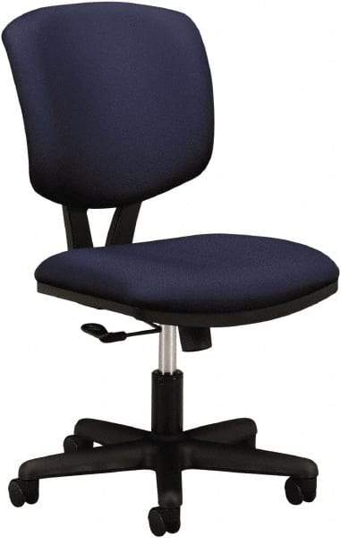 Hon - 40" High Task Chair - 25" Wide x 25-3/4" Deep, 100% Polyester Seat, Navy - Apex Tool & Supply