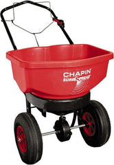 Chapin - 80 Lb Powder Coated Steel Walk Behind Broadcast Landscape Spreader - 12" Pneumatic Wheels - Apex Tool & Supply
