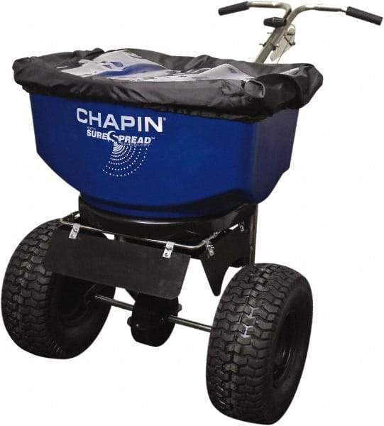 Chapin - 100 Lb Stainless Steel Walk Behind Broadcast Landscape Spreader - 14" Pneumatic Wheels - Apex Tool & Supply